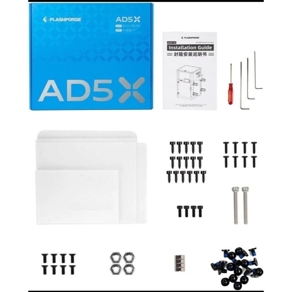 FLASHFORGE AD5X 3D Printer Enclosure Kit Safer and Quieter Cover Protection DIY